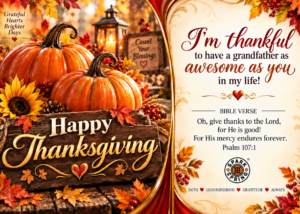Awesome Grandfather - Spark + Spring Greeting virtual greeting card - Thanksgiving