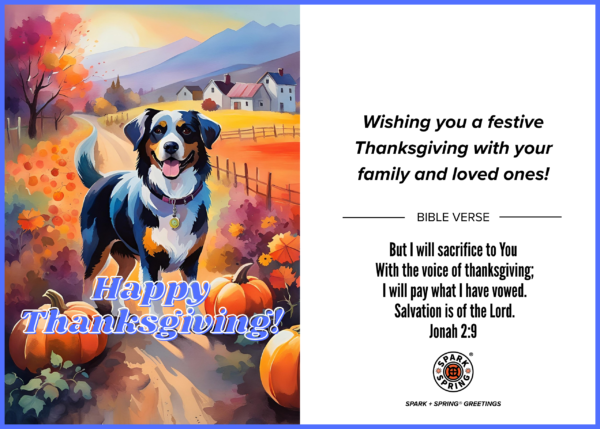 Thanksgiving virtual greeting card - festive thanksgiving