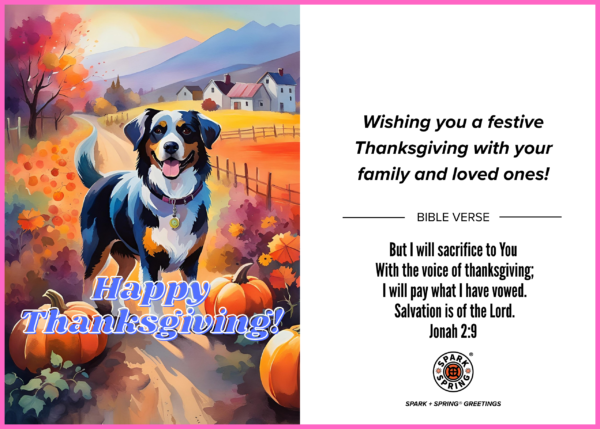 Thanksgiving virtual greeting card - festive thanksgiving