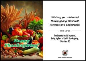 Thanksgiving virtual greeting card - Blessed thanksgiving