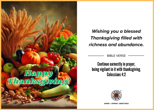 Thanksgiving virtual greeting card - Blessed thanksgiving