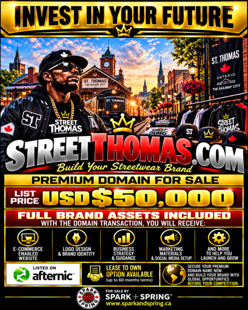 STREETTHOMAS.COM - Domain/Brand Package For Sale
